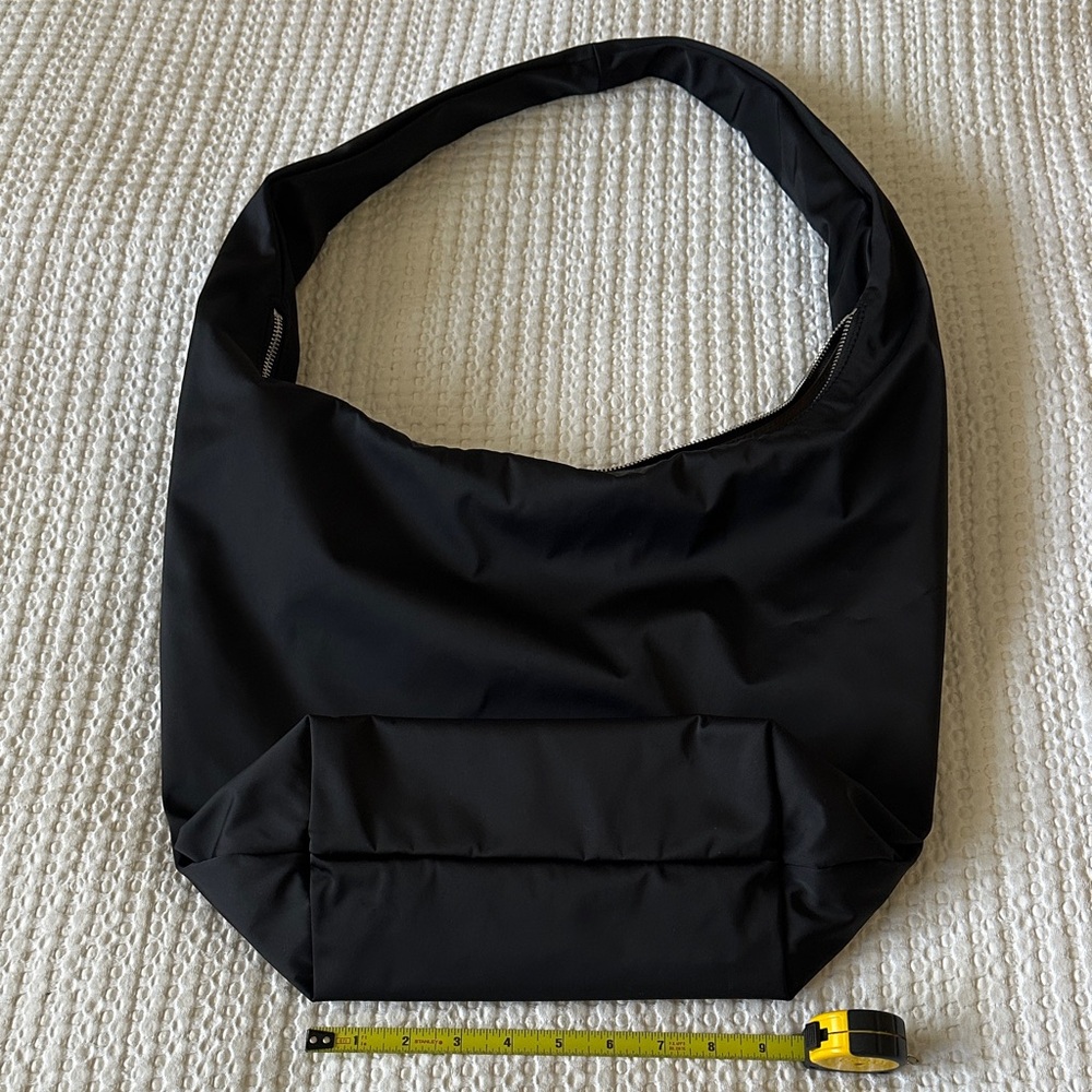 Babaton Aritzia black satin bag